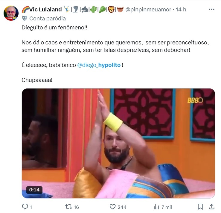 Diego Hypolito no BBB25