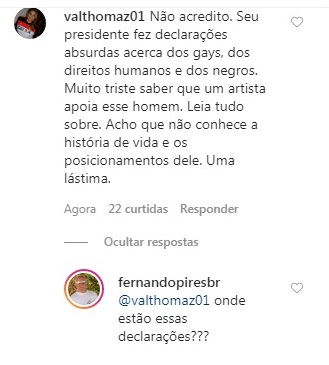 Fernando Pires apoia Jair Bolsonaro