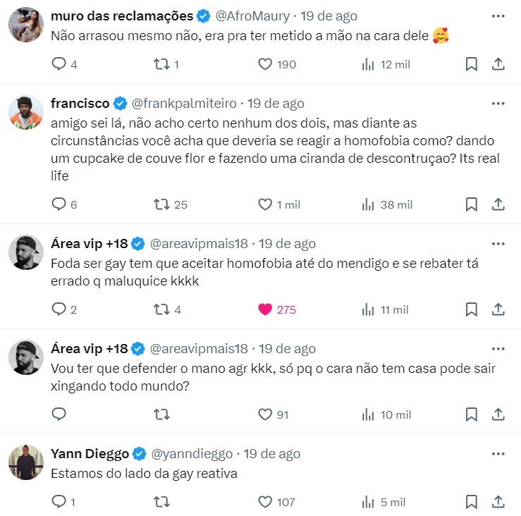 Mendigo e gay no Twitter