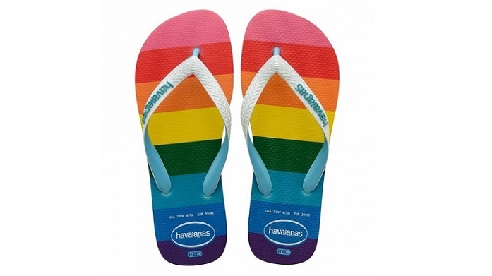Havaianas passa a vender chinelos arco-íris em prol do orgulho LGBT